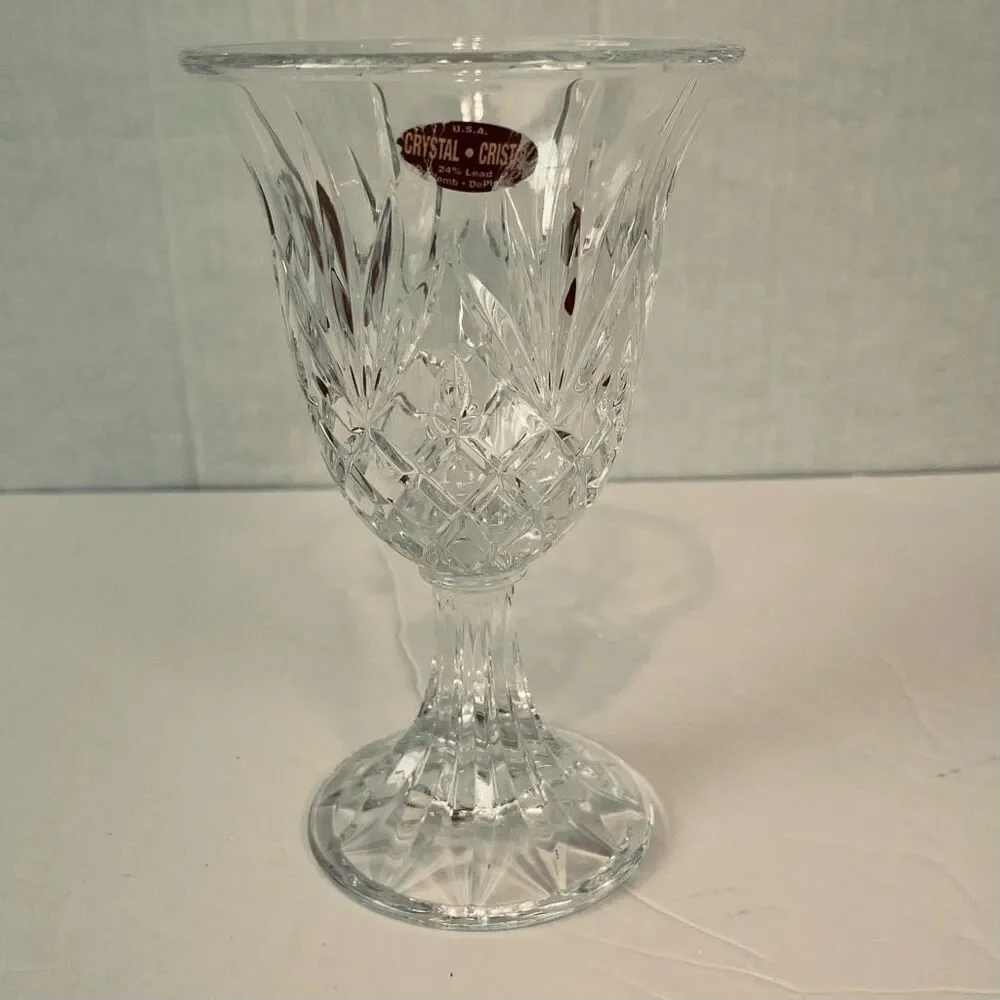 Lead Crystal Goblet By DePlomb EUC